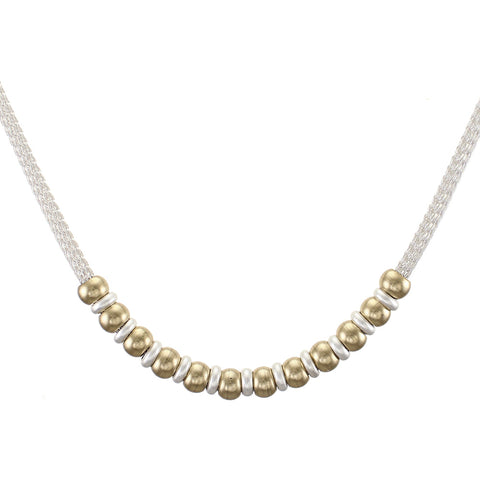 Alternating Wide and Narrow Beads Necklace