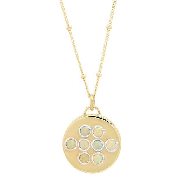 Round 14K Gold "Love Locket" with Ethiopian Opals