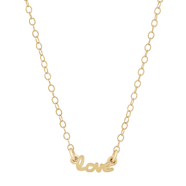 "Use Your Words" Pendant - 14K Gold: Love and Mama