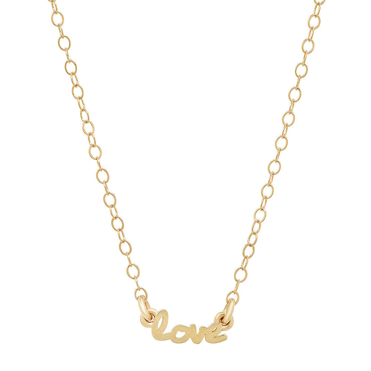 "Use Your Words" Pendant - 14K Gold: Love and Mama