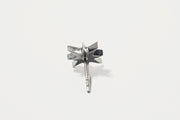 Nash Oxidized Silver Stud Earrings