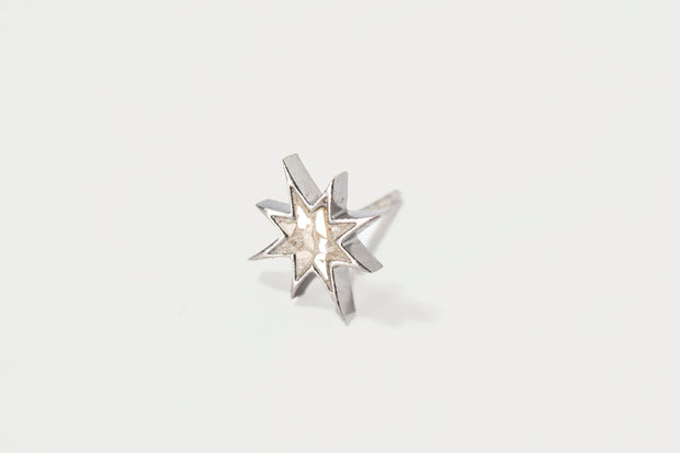 Nash Oxidized Silver Stud Earrings