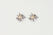 Nash Oxidized Silver Stud Earrings