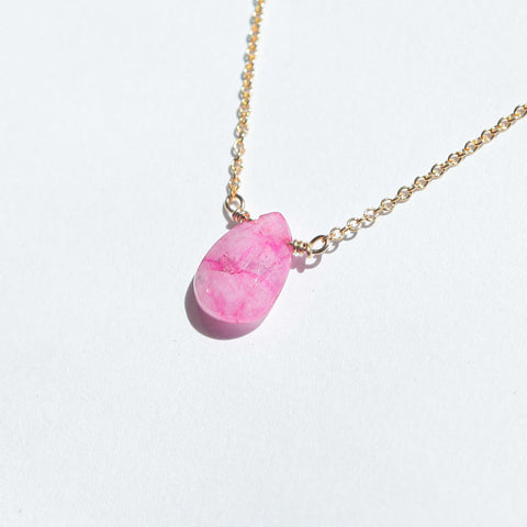 Pink Moonstone Little Gemstone Necklace