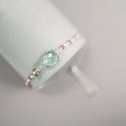 Green Amethyst Adjustable Silver Bracelet