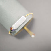 Stick Pearl Gemstone Adjustable Stacking Bracelet
