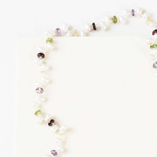 Pearl & Gemstone Ballet Lariat Necklace