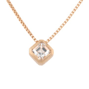 Herkimer Asscher Diamond Necklace