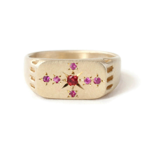 Eternal Light Signet Ring R927YG10, R927RG10, R927YG14, R927RG14
