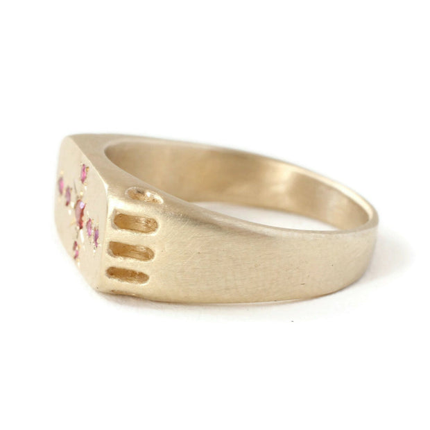 Eternal Light Signet Ring R927YG10, R927RG10, R927YG14, R927RG14