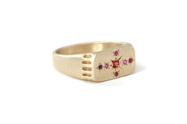 Eternal Light Signet Ring R927YG10, R927RG10, R927YG14, R927RG14