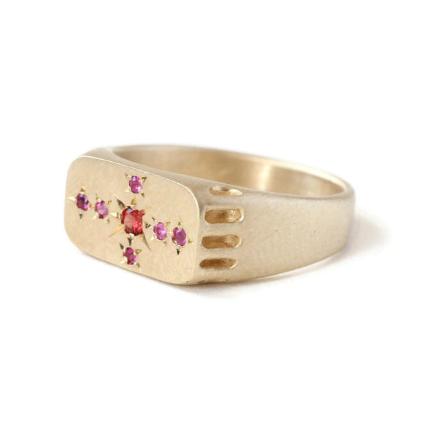 Eternal Light Signet Ring R927YG10, R927RG10, R927YG14, R927RG14
