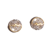 Raina Large Gold Vermeil Stud Earrings