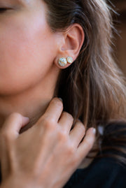 Raina Large Gold Vermeil Stud Earrings