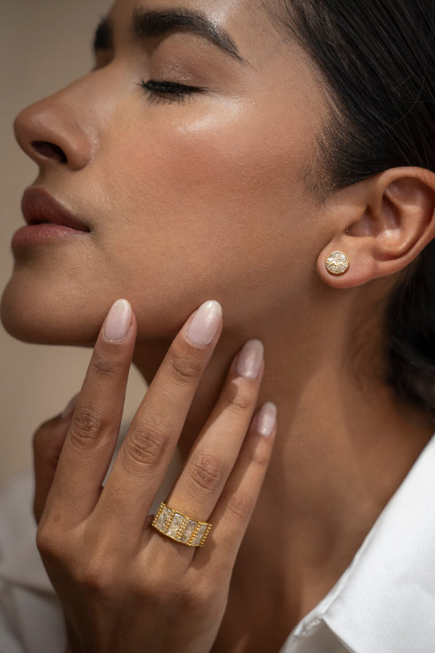 Raina Small Gold Vermeil Stud Earrings