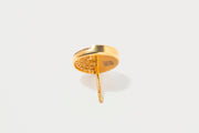 Raina Large Gold Vermeil Stud Earrings