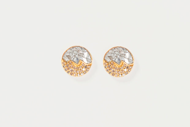Raina Large Gold Vermeil Stud Earrings
