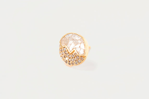 Raina Large Gold Vermeil Stud Earrings