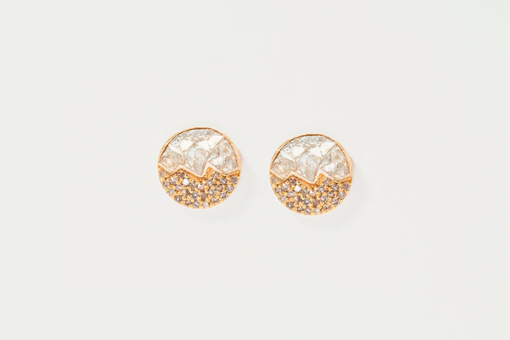 Raina Large Gold Vermeil Stud Earrings