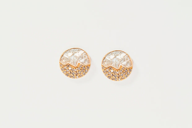 Raina Large Gold Vermeil Stud Earrings