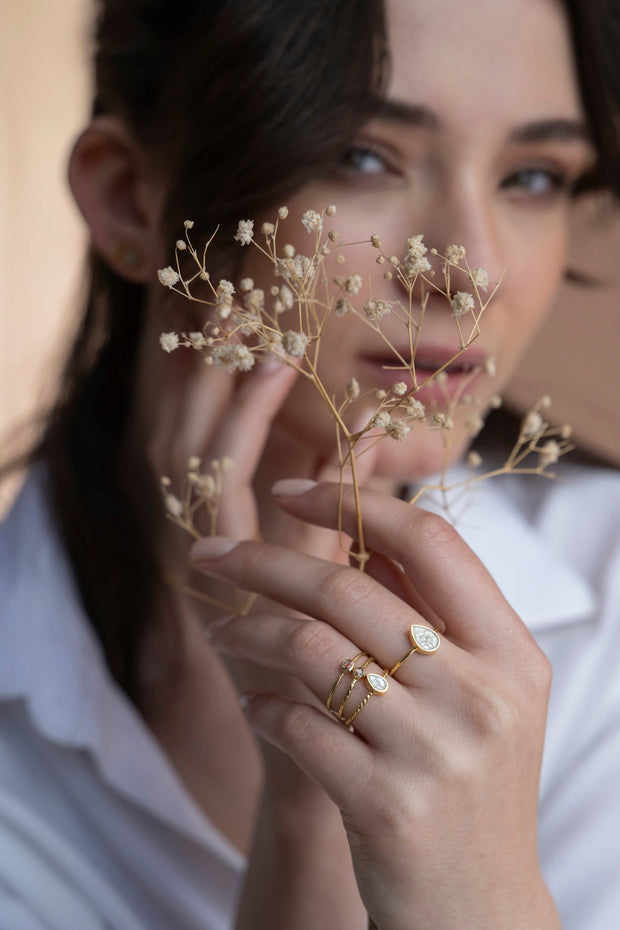 Raw Uncut Wire Gold Vermeil Ring