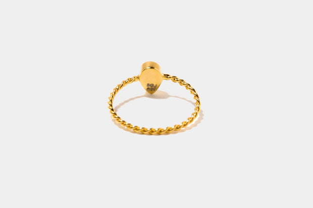 Raw Uncut Wire Gold Vermeil Ring