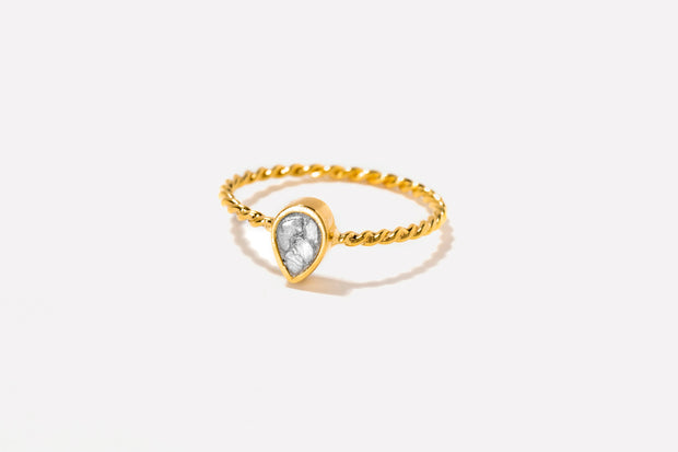 Raw Uncut Wire Gold Vermeil Ring