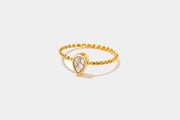 Raw Uncut Wire Gold Vermeil Ring