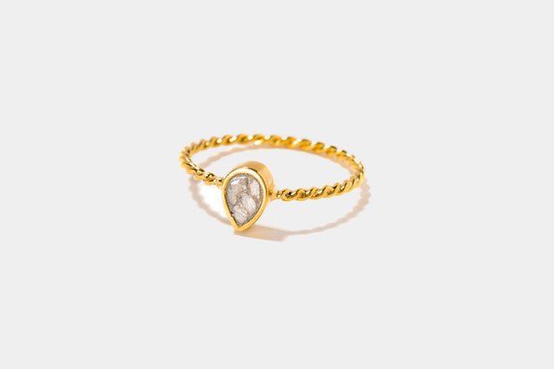 Raw Uncut Wire Gold Vermeil Ring