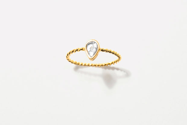 Raw Uncut Wire Gold Vermeil Ring