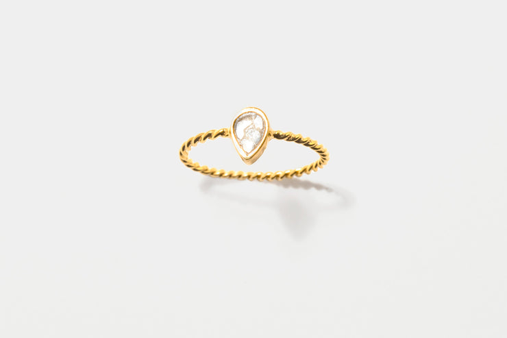 Raw Uncut Wire Gold Vermeil Ring
