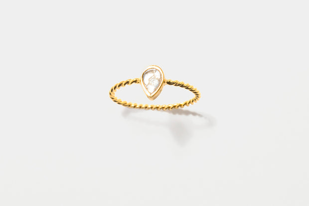 Raw Uncut Wire Gold Vermeil Ring