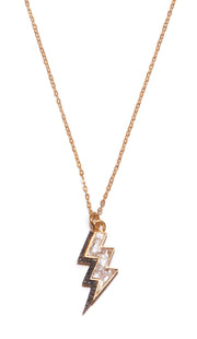 Rishi Bolt Black Diamond Gold Vermeil Pendant Necklace