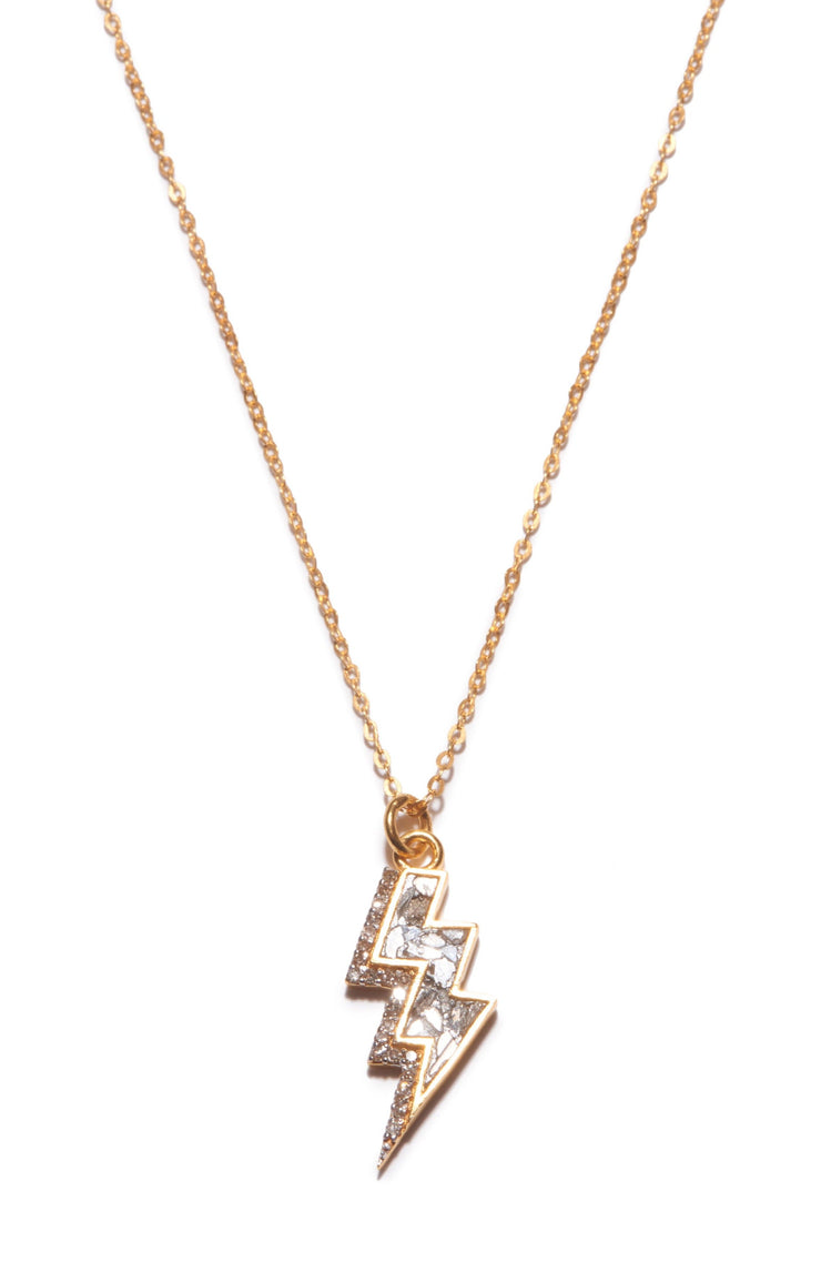 Rishi Bolt Diamond Gold Vermeil Pendant Necklace