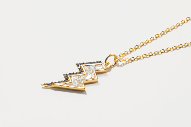 Rishi Bolt Diamond Gold Vermeil Pendant Necklace