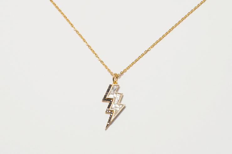Rishi Bolt Diamond Gold Vermeil Pendant Necklace