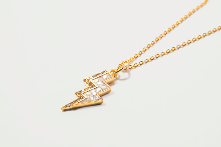 Rishi Bolt Diamond Gold Vermeil Pendant Necklace