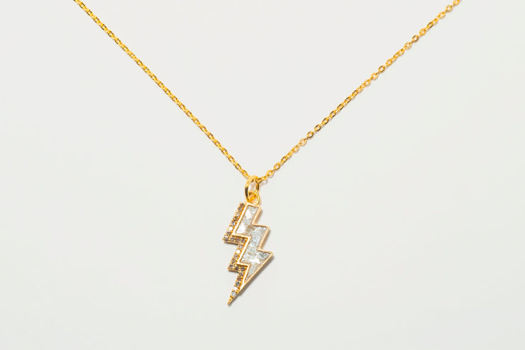 Rishi Bolt Diamond Gold Vermeil Pendant Necklace