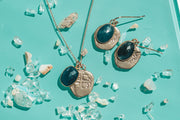 Sapphire Celeste Coin Earrings