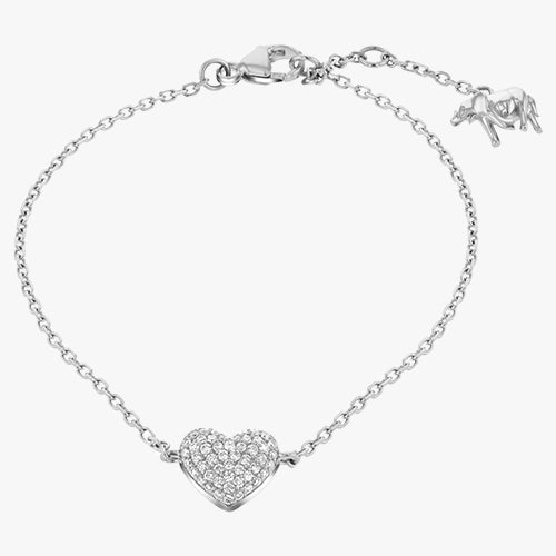 18K Gold Diamond Heart Bracelet