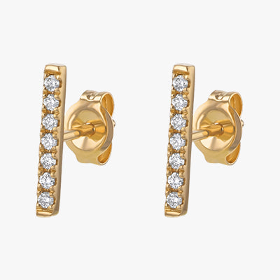 18K Gold Diamond Line earring