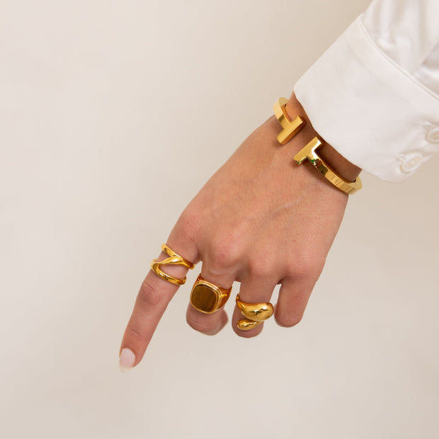 Tiger Eye Statement Ring