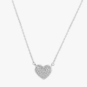 18K Gold Diamond Heart Necklace