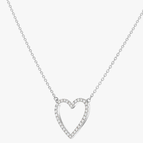 Diamond Open Heart Necklace