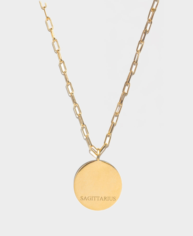 Sagittarius Gold Vermeil Pendant Necklace