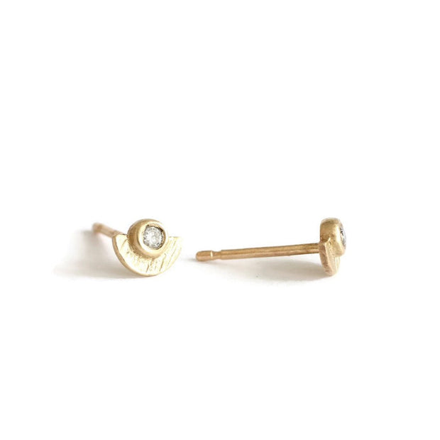 Sunshine Diamond Studs -E104YGW, E104RG