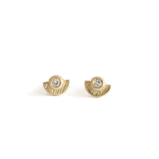Sunshine Diamond Studs -E104YGW, E104RG