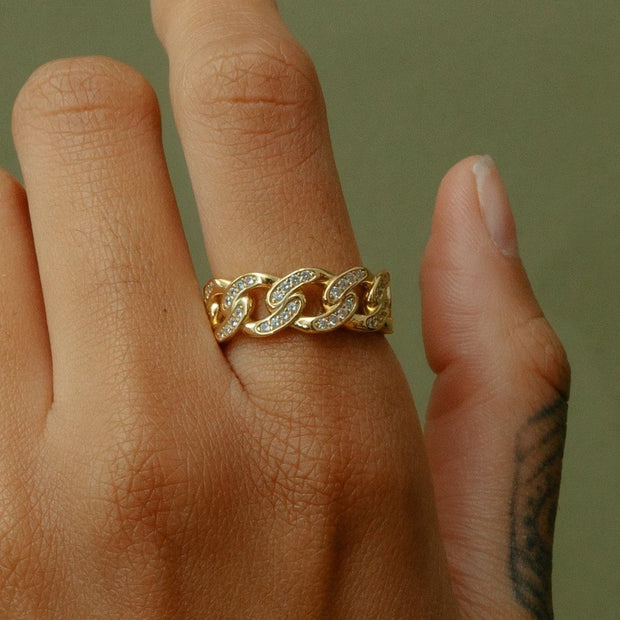 The Iced Cuban Link Ring