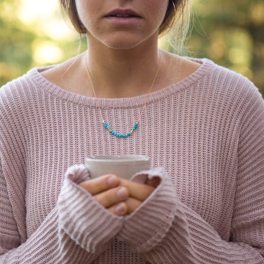 Amethyst Morse Code Necklace Customize your Code