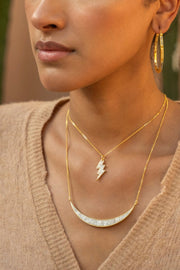 Rishi Bolt Diamond Gold Vermeil Pendant Necklace